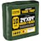 Core Tarps Heavy Duty Tarp, 64 ft L x 0.5 mm H x 24 ft W, 10 Mil, Green/Black, Polyethylene CT-603-24X64 - alternate 1